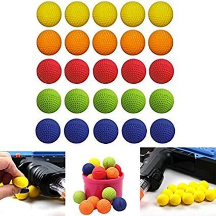 Croppycute Rounds Refill Compatible Bullet Balls Pack Guns Blasters Nerf Rival Apollo Zeus Toy (100PCS)