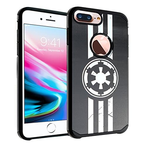 iPhone 8 Plus Case, DURARMOR Star Wars Imperial Logo Dual Layer Hybrid ShockProof Ultra Slim Fit Armor Air Cushion Defender Protector Cover for iPhone 8 Plus Imperial Star Wars Logo