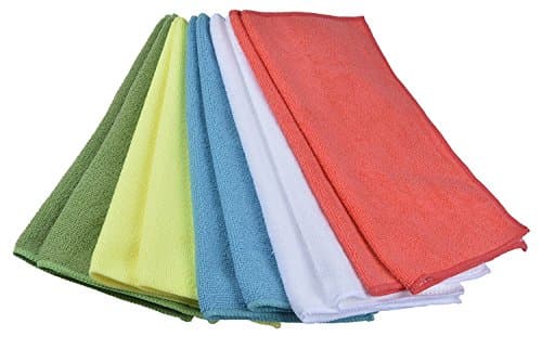 Microfiber Cleaning Cloths for house, Kitchen and Car- 6 different colors .20% less than top competitor, Size 16x12 inch(36)