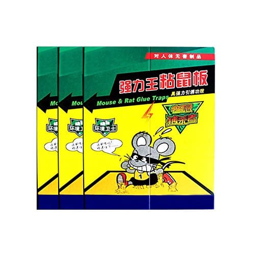 3 Pack Rodent Mouse Sticky Trap Cockroach Insect Spider Small Snake Rat Adhesive Board Professional Strength Glue Traps(13.4" x 8.46")