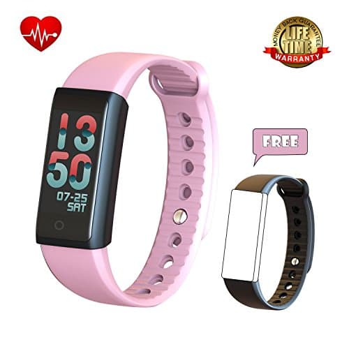TEYO Fitness Tracker, Activity Tracker with Color Screen, Step Waterproof Fitness Watches Smart Wristband with Heart Rate Sleep Monitor for IOS and Android Smart Phone