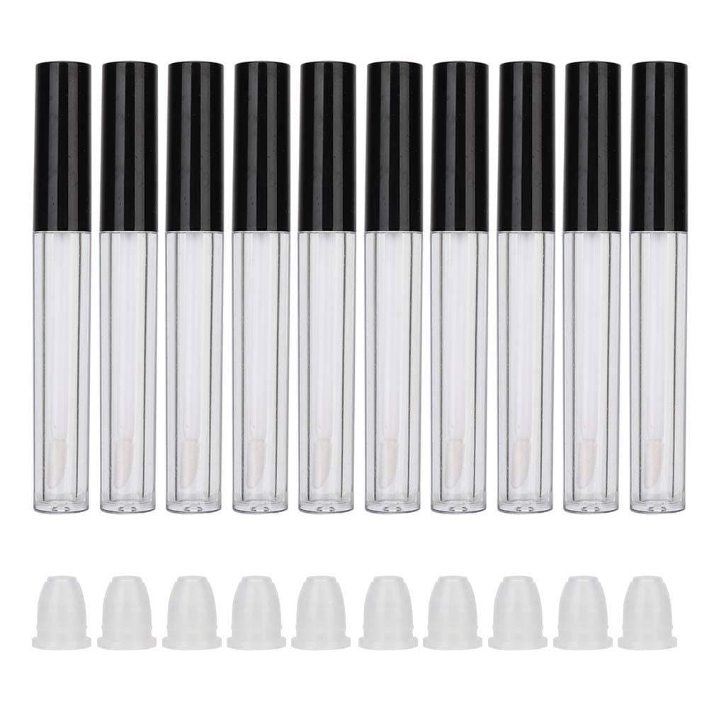 10 Pcs Refillable Lip Gloss Bottle, Diy Empty Lip Balm Tube, Lip Oil Container, Makeup Tool Accessory for Store Lip Glaze, Lip Gloss, Lip Oil, Lip Dye Fluid and Other Liquids (2.5m)(01)