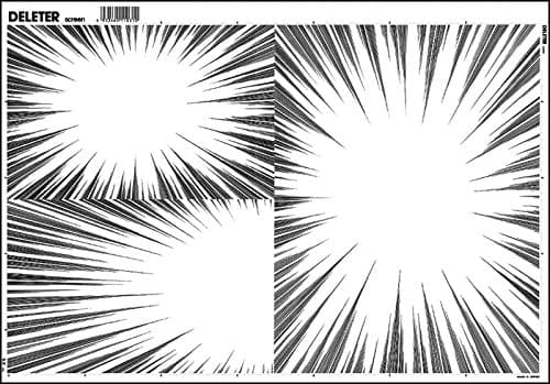 Deleter Screen Tone SE-819 [Concentrated Line Effect] [B4 Size: 362 x 253 mm (14.25" x 9.96") ] for Comic Manga Illustration