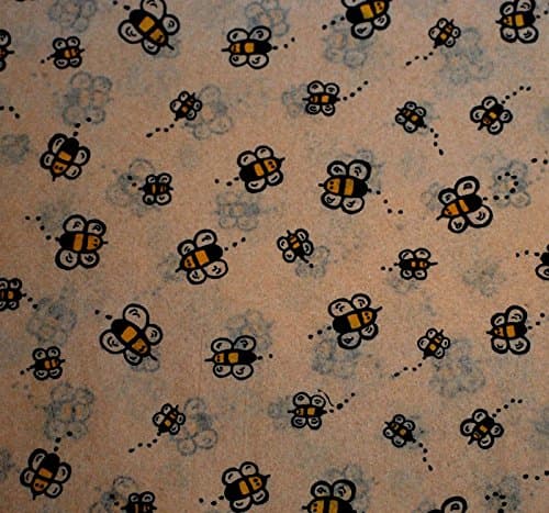 Tissue Paper Art, Tissue Paper Bulk, Buzzing Bumble Bees on Kraft Tan Background - Tissue Paper / Gift Paper Tissue Paper, Tissue Paper Decorations