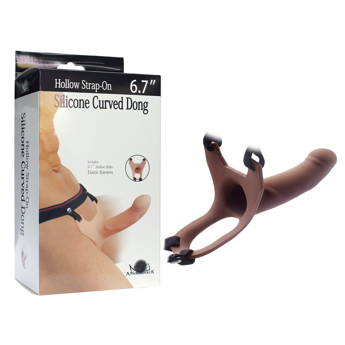 6.7''Hollow Strap On Silicone Curve For Man