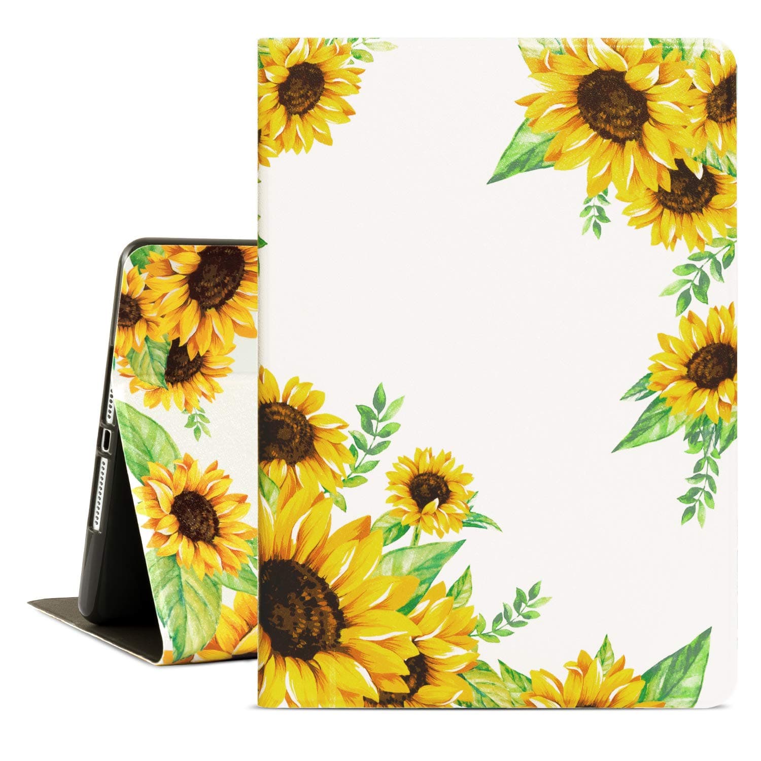 iPad Air 2 Case, Gofupa 9.7 ipad 6th/ 5th Generation Cases Premium Leather Folio Case and Multiple Viewing Angles Stand for iPad Air 2/1(Sunflower)