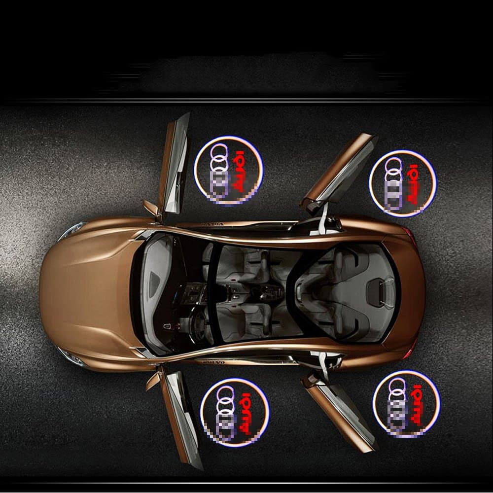 2 Pcs Wireless Car Door Led Welcome Projector for Audi Logo Easy Installation Ghost Shadow Light