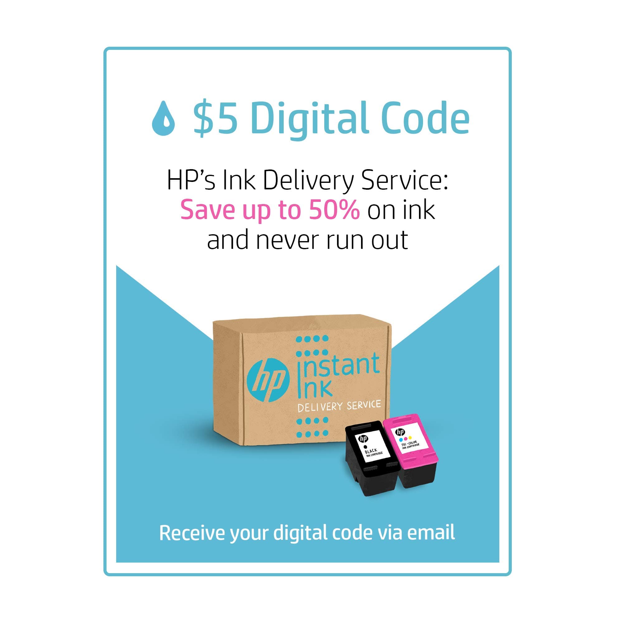 HP Instant Ink $5 Prepaid Code - Ink and toner subscription service