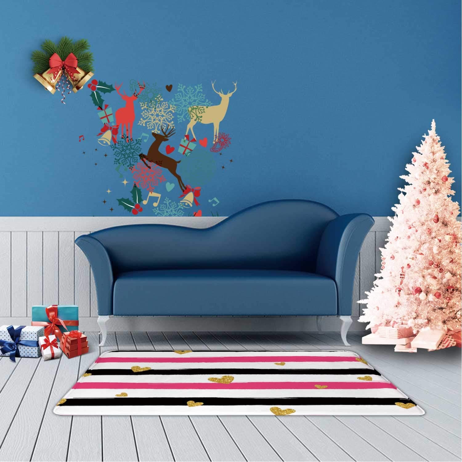 Gold Glittering Heart Confetti Seamless Pattern Vector Indoor Doormat Front Door Mat,okjeff26262o,4 x 6 ft