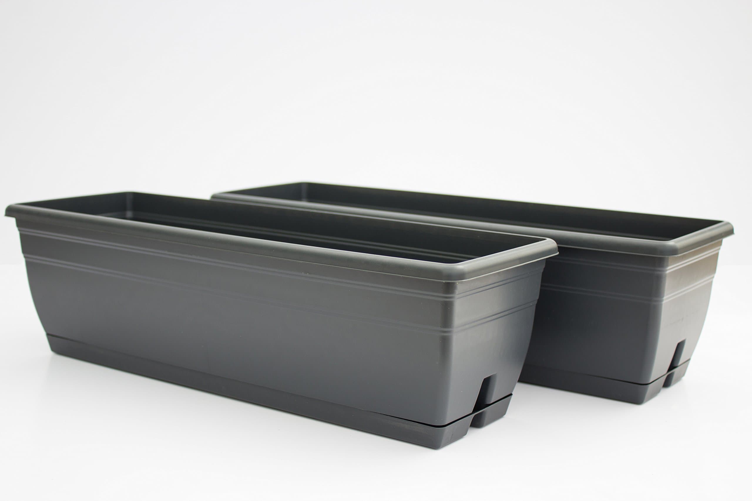 JPD Plants Troughs Unplanted (2, Charcoal)