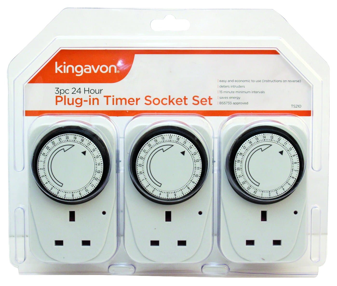 Kingavon BB-TS210 24 Hour Plug-in Timer Socket Set