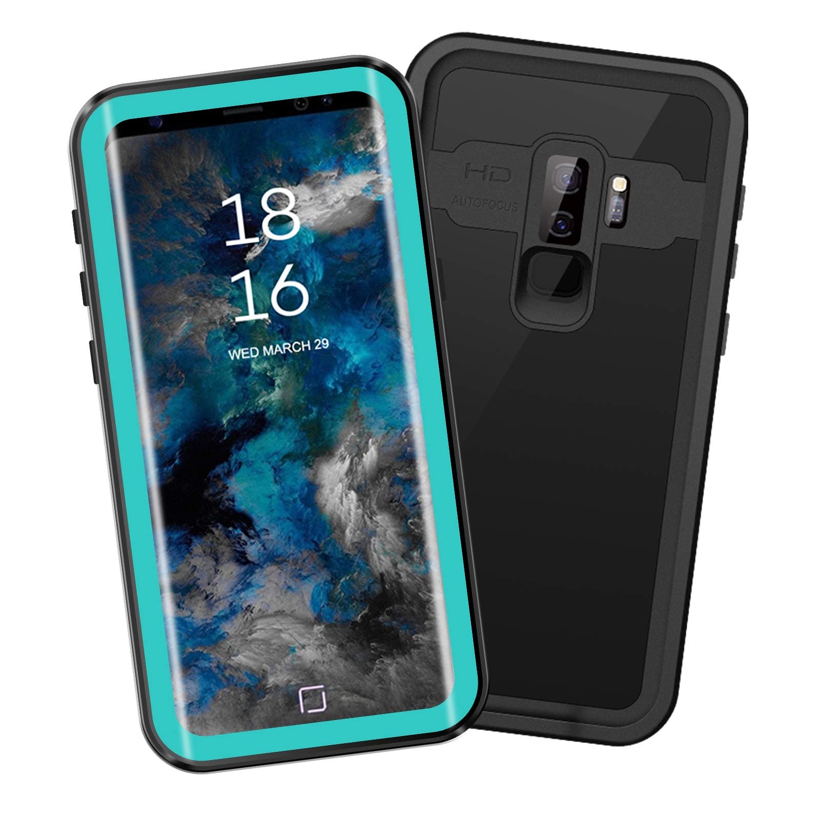 Case for S9 Plus Waterproof Case for Samsung Galaxy S9 Plus Waterproof Case, Built in Screen Protector Case for Samsung Galaxy S9 Plus Case of IP68 Waterproof for S9 Plus 6.2 Inch, Aqua Blue