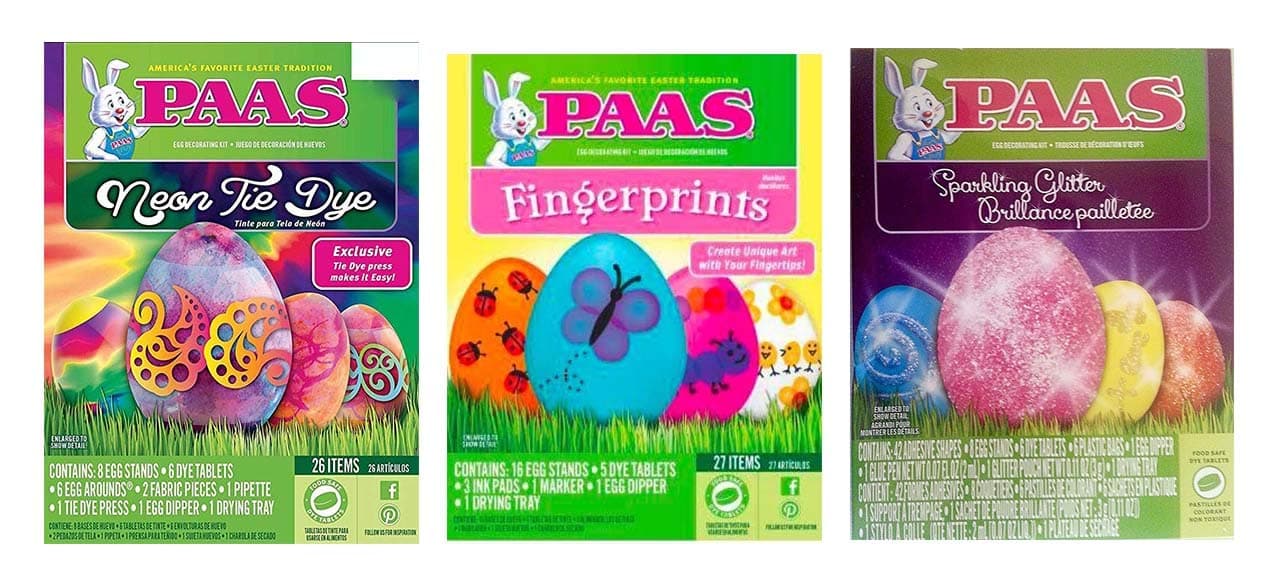RazzleDazzleCelebrations Easter Egg Decorating Kits - Easter Egg dye Variety Packs - 3 Pack - Neon, Gnomes