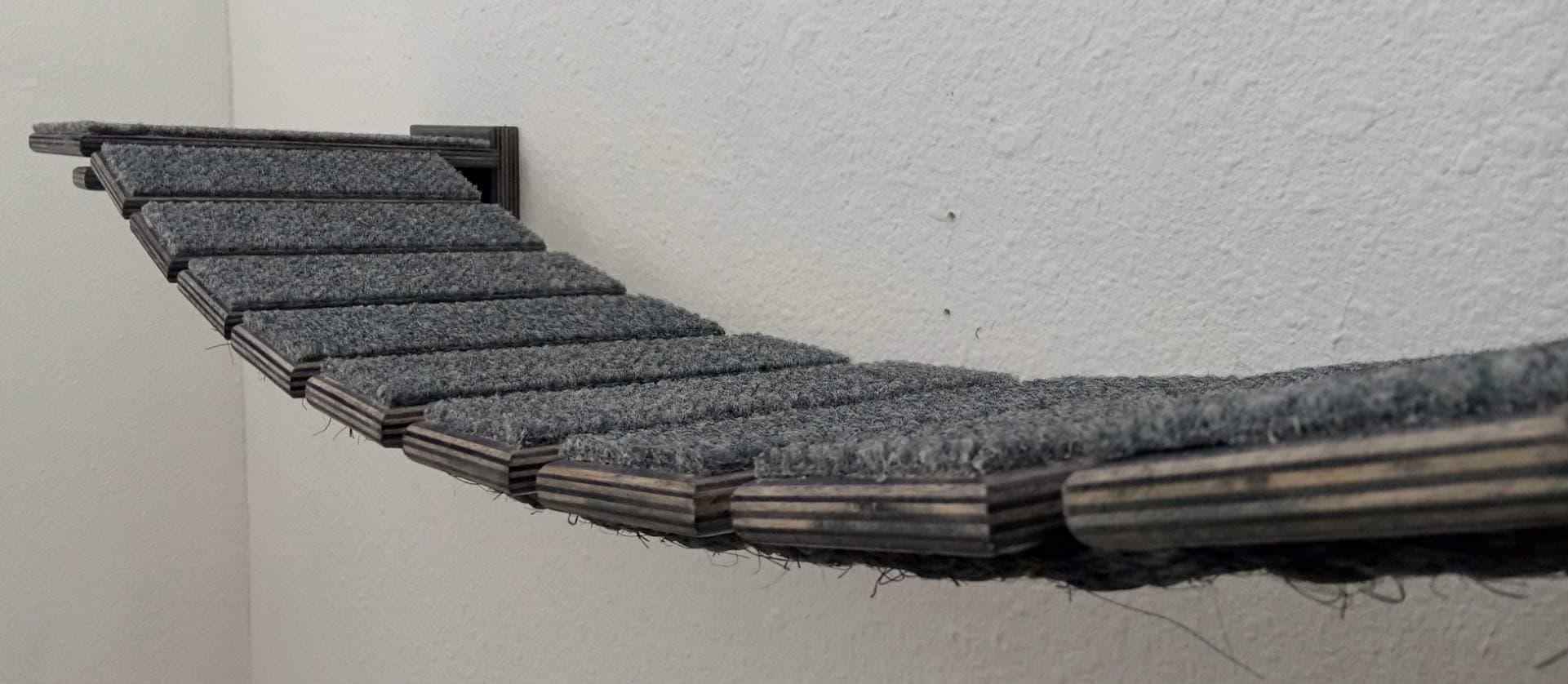 A Cats Domain 6- Piece Wall Mounted Bridge Set (30 Bridge Length, Dark Grey)