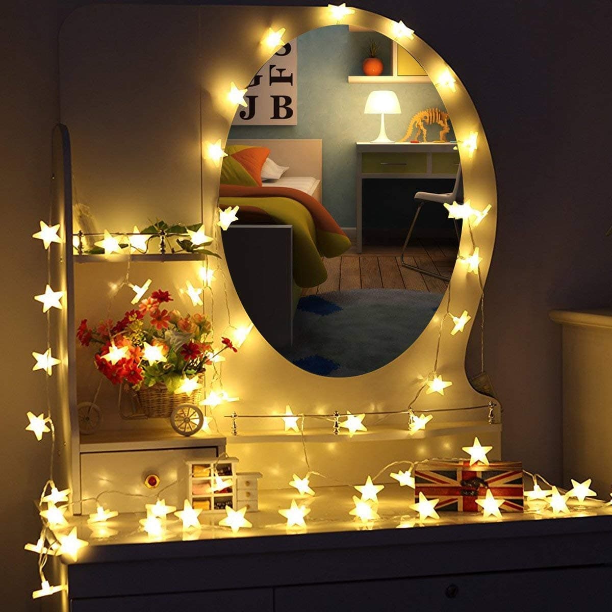 String Lights 40 LED/5m Indoor Badroom Decoration Battery Warm White