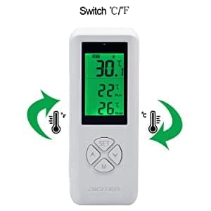 WTC100 Wireless Temperature Controller Digital Plug-in Thermostat Outlet Remote Control Heating Cooling Mode for Window A/C Fan Heater Greenhouse Homebrewing Reptile (Built-in Temp Sensor)