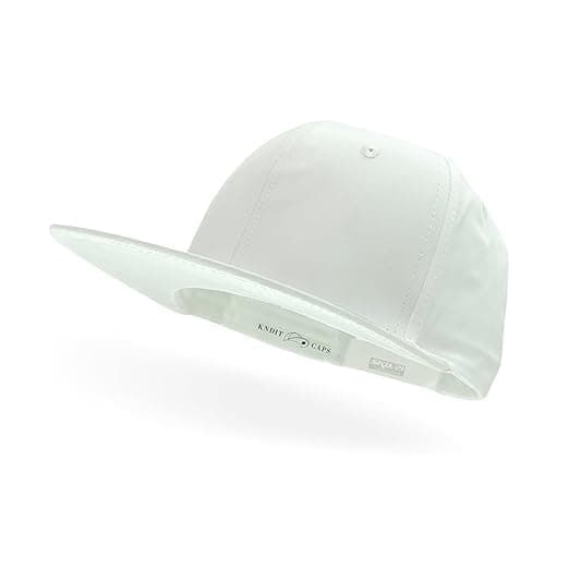 JAMONTTrendy Stylish Black Snapback Baseball Cap – Premium Adjustable Flat Brim Hat for Men, Women, and Teens – for Streetwear, Casual Outfits, Sports, and Outdoor Use (in, Alpha, Free Size, White)