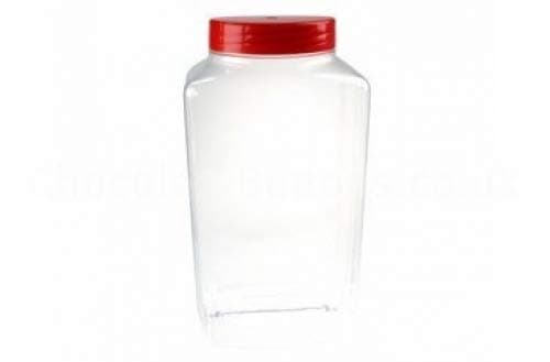 Empty NEW Plastic Sweet Jar with Screw Top Lid