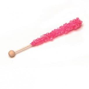 Pink Rock Candy on Sticks Wrapped 12 units