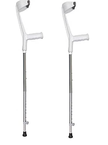 Elbow Crutches Forearm Crutches Chrome (Pair Grey)