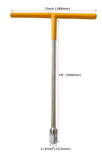 Inditrust 1/2" inch Square Drive T Handle Wrench Spanner t spanner antick tools chrome vanadium steel materials (1 pc)