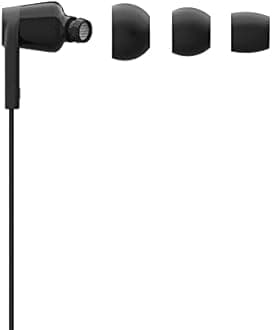 Belkin G3H0002btBLK Wired in Ear Earphone with Mic (Black)