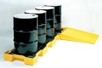 Eagle 1647 In-Line Spill Pallet, 4 Drum Unit - No Drain Plug