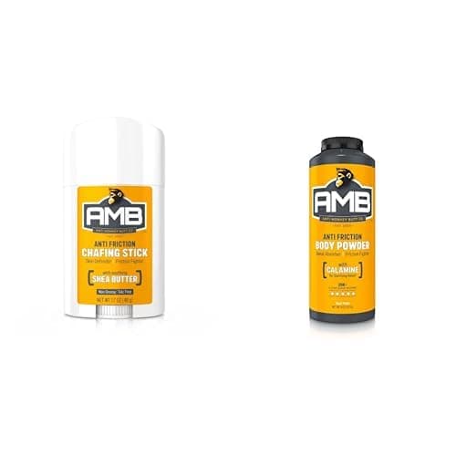 Anti Chafing Kit, Includes: Anti Chafing Stick with Shea Butter and Almond Oil & Body Powder for Women and Men, Anti Itch Foot Powder with Calamine, Talc Free Hypoallergenic Formula