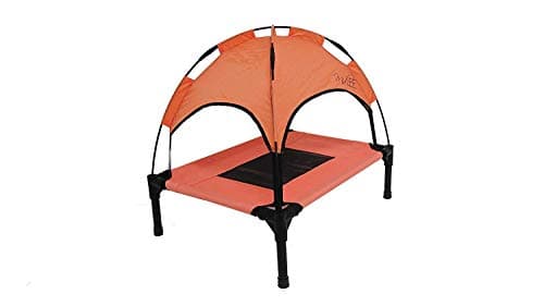 Midlee Salmon Dog Cot with Canopy (36" x 48")