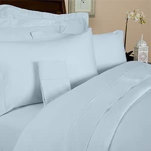 JESSICA SANDERS 1200 Thread Count 4PC Bed Sheet Set TWIN Egyptian Cotton, Solid Deep Pocket, AQUA
