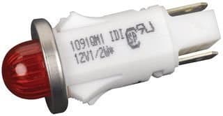 CHICAGO MINIATURE LIGHTING 1091QM1-12V PANEL MOUNT INDICATOR, LED, 12.7MM, RED, 12V (1 piece)