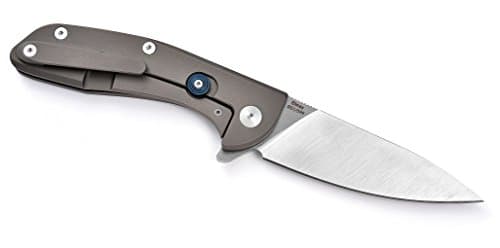 Real Steel RSK S571 'beta-plus' frame lock folding knife flipper full flat grind elmax blade titanium handle and clip needle bearing system
