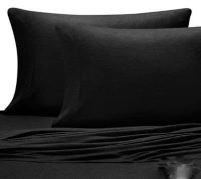 Pure Beech Jersey Knit 3 Piece Sheet Set 100% Modal Black TWIN