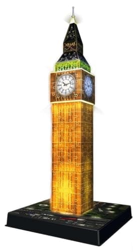 Ravensburger All Ages 3D Puzzles Big Ben Night Edition, Multi Color (216 Pieces)