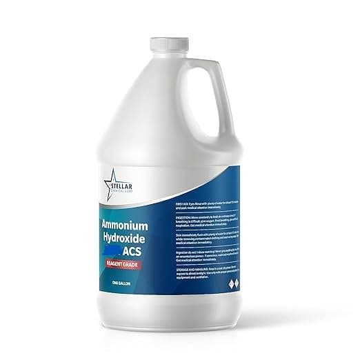 Ammonium Hydroxide Extra Pure – 19% ACS Reagent Grade Ammonia Hydroxide for Industrial, Science Lab Use – Powerful Cleansing- 1 Gallon