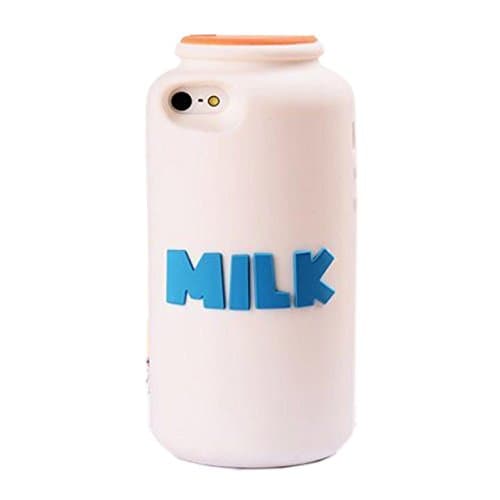 TFS iPhone 4 Case ,New iPhone 4S cover ,Cute 3d Scented Milk Bottle Silcone Case Soft Silica Gel Snap-on Back Cover Skin for Apple iPhone 4/4G/4S (White)