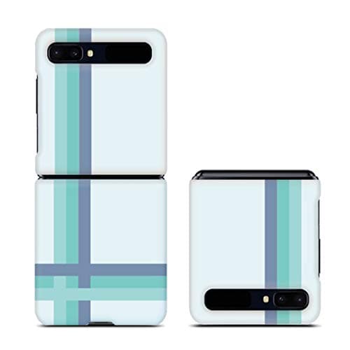 for Samsung Galaxy Z Flip Case Cover Stripe Check Pattern Custom [Slim Fit] Protective Polycarbonate Hard Shell PC Transparent Cover