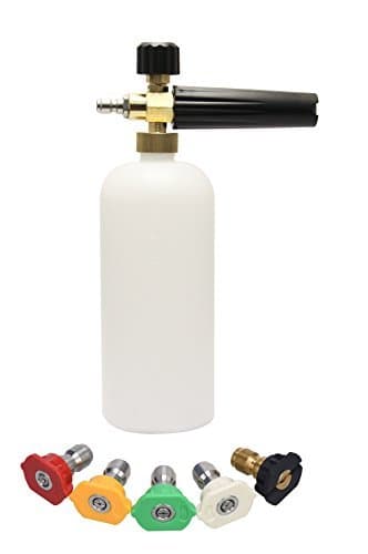 Obecome Adjustable Pressure Washer Jet Wash 1/4 Quick Release Snow Foam Lance, 5 Pressure Washer Nozzles for Cleaning