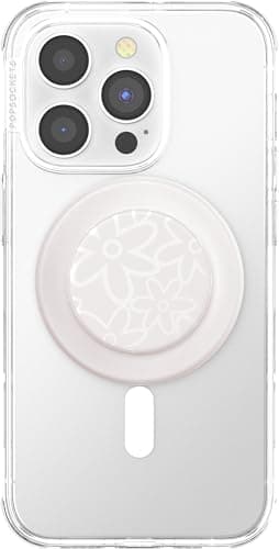 PopSockets Phone Grip Compatible with MagSafe, Adapter Ring for MagSafe Included, Phone Holder, Wireless Charging Compatible - Horchata