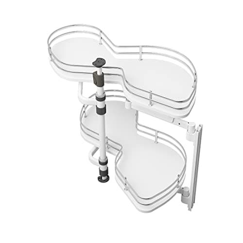 Blind Corner Pullout Organizer for 36-inch Cabinets, 2-Tier Swing Tray, Soft Close, Right-Handed Opening