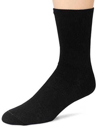 Wrightsock 466 Single Layer Ultra Thin Crew Socks, Black, Small