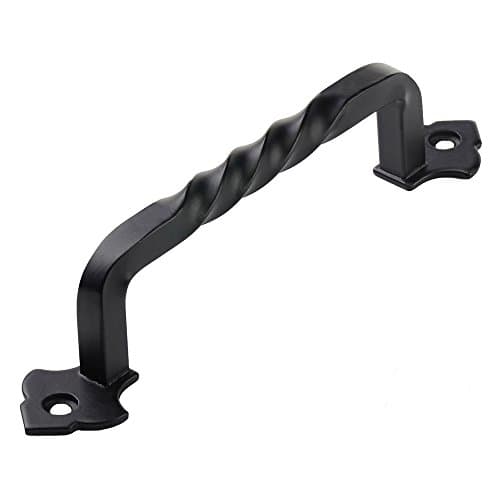 TP-128BLK 6" Rustic Black Cabinet Hardware Twist Handle Pull- 128mm Hole Centers - 25 Pack