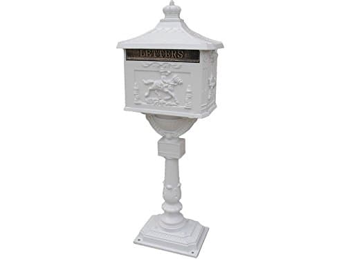 Mail Box Heavy Duty Mailbox Postal Box Security Cast Aluminum Vertical Pedestal
