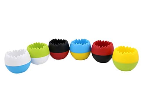 Cupcinu Self Watering Flower Pots Plastic Succulent Planter Pots Eggshell Flower Pot for Home Decoration Random Color 5.5X7.5X6cm 1PCS