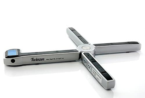 Compact Digital Kitchen Scale - Award Winning Design - Unique Foldable Cooking Food Scale - Cast Aluminium - LCD Display - Electronic Multifunction Food Weighing Scale