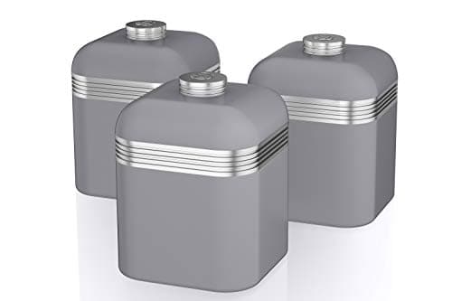 Swan Retro 3 Canisters, One Size, Gray