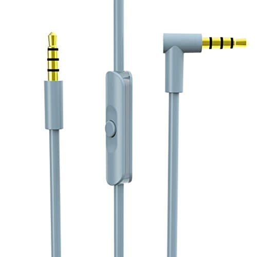 Haoos New 2.0 Version Replacement Cable for Beats by Dr. Dre Headphone Solo 2/3 HD/Studio/Pro/Detox/Wireless,Cord Extension with Talk Control Compatible for Samsung S8 LG V20 G6 iPhone6S(Grey)