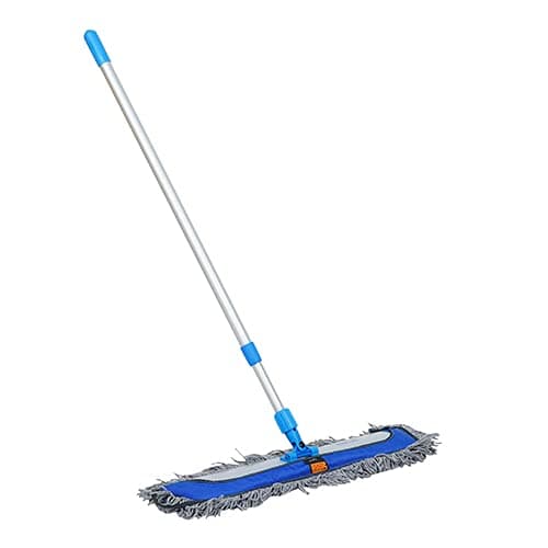 Roots EZE Clean Wet & Dry Mop - Lightweight Multipurpose Cleaning Mops with Adjustable Aluminium Handle Perfect for Home and Commercial use - 75 CM - Blue
