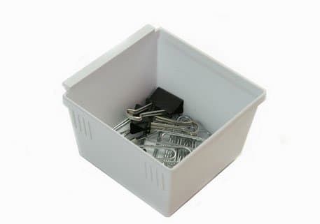 Dial Industries Interlocking Plastic Bins 3x3 White