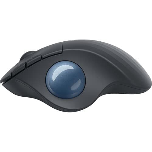 Logitech Ergo M575 New Version Wireless Trackball Mouse, Easy Thumb Control, Precision and Smooth Tracking, Ergonomic Comfort Design, Windows/Mac, Bluetooth, USB - Graphite Extra Battery Bundle